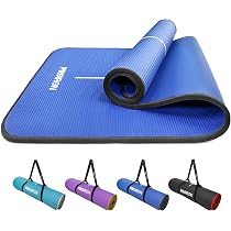 Tapis De Yoga ROMIX 6mm Épais - Antidérapant, Repères D'Alignement - 183x61cm - Parfait Yoga, Pilates, Fitness