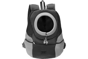 Mogokoyo Borsa per Cani Zaino Traspirante Regolabile Confortevole per Cani e Gatti per Outdoor Escursione e Viaggio in Treno Trasportino per Animali Domestici (L)