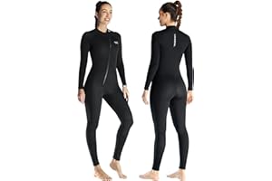 X-MANTA Combinaison complète en néoprène de 3 mm pour homme et femme Combinaison de plongée intégrale en néoprène Sretch à manches longues pour garder au chaud Fermeture éclair avant Adulte pour la plongée