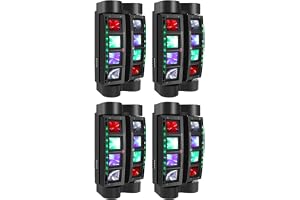 Rörligt huvud ljus DMX512 ljudaktiverad, 8 strålar RGBW disco DJ scenljus med pixeleffekter, 150° panna 60° lutning, perfekt