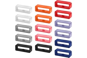 Mabor 16 Pack Smart Watch Band Fixing Rings, 22mm Silicone Magic Band Holder Locks Clips Strap Holder Watch Strap Replacement Accessories