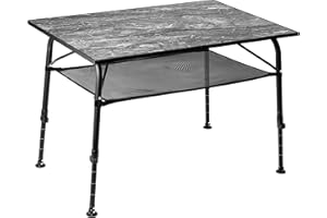 BRUNNER Składany i Ultralight stół na zewnątrz, camping, ogród, taras aluminiowy - ELU' 100 - odporny na warunki atmosferyczne, wytrzymały z zakresem do 30 kg