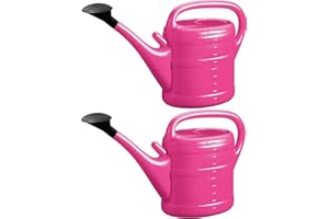 ‎KOVA 2X Gießkanne 10L PINK + 1x BILDMAGNET! Blumenkanne Kunststoff für groß & klein, Garten & Zimmerpflanzen Gießkannen Gieskanne Gieskannen Giesskanne 10 L Liter Watering Can Gieskannen10Liter