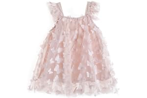 Miipat Bébé Fille Tulle Robe D'été Manches Enfant Tutu Princesse Robes De Pête