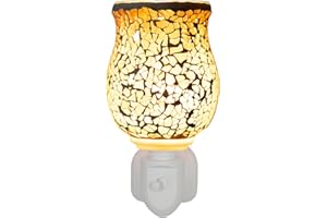 Aroma Haven S2 Electric Wax and Oil Burner | Mosaic Plug In Wax Melter & Essential Oil Warmer Diffuser | Aromatherapy Night Light for Home & Bedroom Decor Plug-In Wax Warmers Melts (Crackle Rustic)