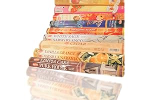 ‎DHOBIA Hem Räucherstäbchen 6er Set Gemischte Düfte - Gratis Crystal Ball