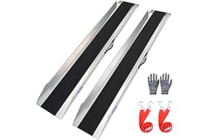 ‎LIEKUMM LIEKUMM 2X 150 cm Auffahrrampe, 600 kg Tragkraft Stahl Motorrad Rampe, Anti-rutsch Laderampe für Motorrad, Elektromotorrad, ATV, Werkstatt, Lager, Auffahrrampe für Anhänger, Garage