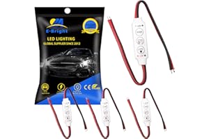 YM E-Bright Dimmer del regolatore flash di LED, utilizzato per il modulo flash della lampadina della striscia LED, compatibile con la funzione di memoria DC 5V ~ 24V per auto, navi e case (4pcs)