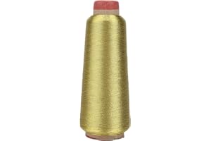 BIITFUU Bobina de hilo de coser de poliéster, 3000 yardas para máquinas de coser y reparaciones manuales, bordado DIY (dorado)