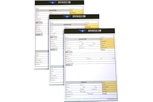 Crystal Pilot VFR-IFR Flight Notepad For Pilot Kneeboard - Vital Aviation Kneeboard Flight Bag Accessory For Your Travel Bag - Organized Pilot Kneeboard Notepad - 3 Pack