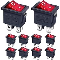 Interruttore A Bilanciere 30A 250V DPST - 2 Pezzi Con LED Rosso - Foto 11