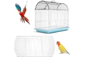Bremorou Funda para jaula de pájaros, atrapador de semillas, elástica, adecuada para 150 cm a 220 cm, cubierta de jaula de periquitos, jaulas ajustables para pájaros, atrapador de semillas, color