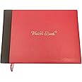 True-Ally Visitors Guest Notebook/Visitor Log Book/Visitor Registration Book/Business/Hotels/Guest Houses/Reception Elegant Faux Leather Cover Business Supplies | Red Color | F/s Size
