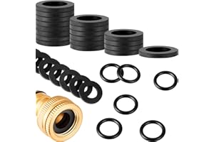 OUTUS 72 Piece d'étanchéité pour tuyau en caoutchouc comprenant 24 Piece 1/2" rondelles de raccordement 24 joints toriques de tuyau et 24 3/4" rondelles de tuyau de douche