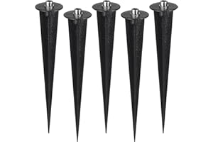 GANAZONO 8pcs Piquets De Lumière Solaire Pointes Piquets De Sol en Métal Piquet De Remplacement LED Filetées Projecteur pour Jardin Extérieur Cour Chemin Pelouse