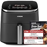 COSORI Friggitrice ad Aria Turbo Blaze 6L (1,36Kg), Air Fryer con DC Motore Tecnologia, 9 Funzioni & 5 Velocità della Ventola