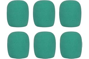 UOOOM 6 Stück bunte Handmikrofon-Abdeckung aus Schaumstoff für Mikrofone (grün).