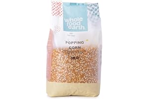 Wholefood Earth Organic Popping Corn 3kg | GMO-Free | Natural Whole Grain Kernels