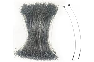 Hezhou 2000Stk Sicherheitsfäden (230 mm) Sicherheitsfäden für Etiketten Kabelbinder Sicherheitsfäden Loop Pins für Kleidung andere Produktetiketten Loop Pins Kunststoff (Schwarz)