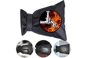 badaren Cubierta para Grifos de Exterior, Protector de Grifo de Congelación, Cubre Grifo Jardin, Funda Grifo Exterior, Cubierta Exterior para Grifo para Grifo de Jardin, Negro (S)