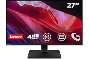 Lenovo L27qe Monitor 27" QHD (2560 x 1440), IPS, 4ms, 100Hz, Regolabile, Porte HDMI 2.1 e DisplayPort 1.4, Cavo HDMI incluso - Raven Black