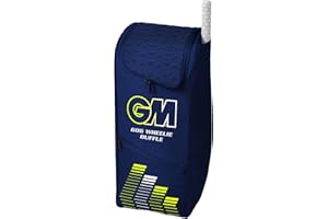 Gunn & Moore GM Cricket-Reisetasche mit Rollen, Robustes 600-Denier-Polyester, klein, mittel oder extragroß, Blau und Rot, Schwarz und Blau oder Schwarz, Cyan und Fluro