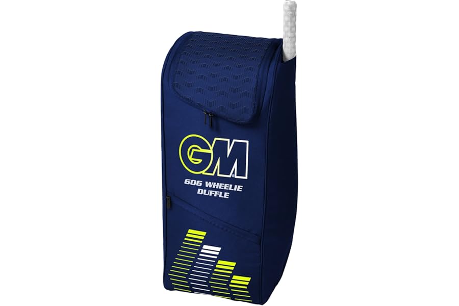 Gunn & Moore GM Cricket Duffle Bag Rucksack Wheelie | 606 Prima | Integrated Bat Pocket | Tough 600 Denier Polyester | Small - 55 litres | Blue