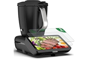 ‎INWEE Inwee 2 Sztuki Ochrona Ekranu do Vorwerk Thermomix TM7, Szkło Hartowane 9H, ultraprzezroczysta folia ochronna na wyświetlacz folia TM7 akcesoria, Anty-Zarysowanie, Łatwy Montaż z Narzędziami