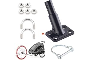WELLXUNK Attelage de remorque de vélo, Coupleur de Remorque de Vélo, Attache Remorque de Vélo, Attelages de Vélo, Connecteur Attache Remorque de Vélo, Attelage de Remorque de Vélo Universel, pour Remorques
