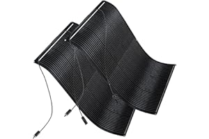 300W Flexibles Solarpanel Schwarz, 18V Monokristallines Solarmodul Flexibel Wohnmobil für 12V Batterien Balkon Wohnwagen Boot, Balkonkraftwerk 300w Flexibel Pv Module Solaranlage für Flachdach