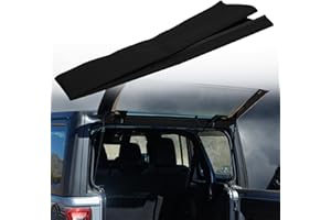 P POLERDEN Rear Window Trench Hood for Jeep Wrangler JL 2018-2024, JK 2011-2017 Rear Window Deflector Rain Gutte for Jeep Wrangler Accessories Hard-Top Vehicles