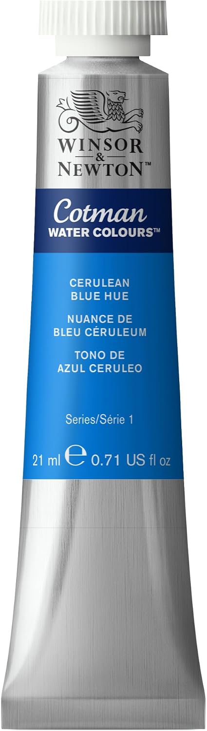 Winsor & Newton Cotman Tubo Acuarela, 21 ml, Tono Azul Cerúleo