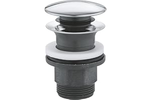 GROHE Zestaw spustowy (z wyjmowanym korkiem, do umywalki z przelewem, zamykany), chrom, 40824000