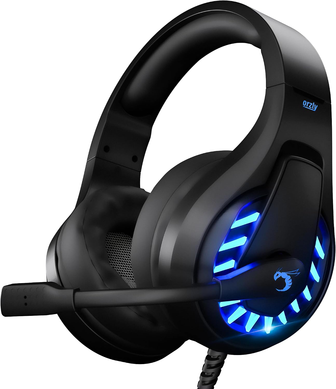 Orzly Gaming Headset for PC and Gaming Consoles compatible with PS5, PS4, XBOX SERIES X | S, XBOX ONE & Steam Deck with noise cancelling mic - RXH-30 Abyss Edition GIFT BOX Edition
