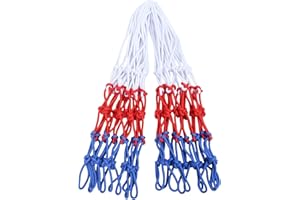 wilcractk 2 Unidades Red Canasta Baloncesto Exterior Resistente de poliéster Hueco, estándar para Interior y Exterior en cancha o Patio Deportivo