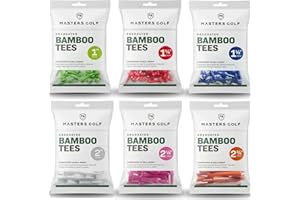 GENERIC Masters Graduated Bamboo Golf Tees (Buy Any 4 Packs Get a Free Divot Tool)