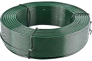 PROVENCE OUTILLAGE Tenax Filo di Ferro plastificato, Verde, Lunghezza 100 m - Diametro 3,1 mm
