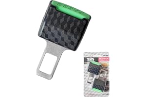 95sCloud-1 Car Adapter Pack of 2, 8.5 cm, Seat Belt Buckle Clip, Car Seat Belt Adjustment Clips, Belt Buckle Car Spare Parts, Suitable for Most Cars and Trucks, Car Parts (Green)