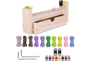 PZJFH Paracord Jig Bracciale Maker Kit Bracelet Making Kit con 10 corde per paracadute e 10 fibbie per intrecciare, strumento fai da te