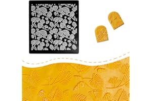 SALPPLEA Polymer-Ton-Texturblätter, Acryl-Ton-Texturblätter, Ton-Texturmatte für die Herstellung von Ohrringen, Polymer-Ton-Ohrring-Werkzeuge