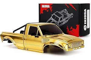 INJORA IR60-24 Pickup Hardbody obudowa z ramą łóżka do 1/24 RC Crawler Axial SCX24 C10 Bronco Deadbolt Wrangler (złoty)