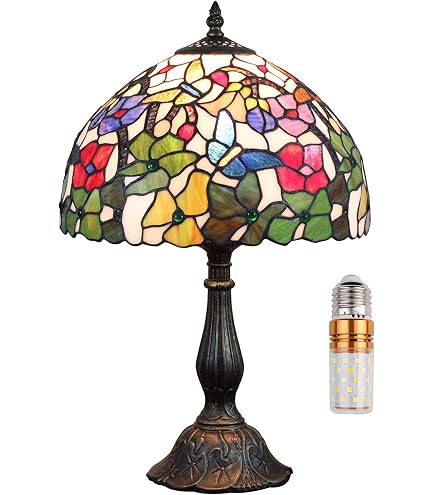 Lampada In Vetro Craquelé Con Cardinale Rosso – Luce Notturna A LED A Batteria, Decorazione Casa Regalo