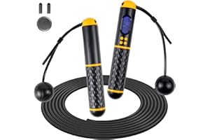 HAPHOME Corde à Sauter,Corde a Sauter Sport avec Compteur de Calories Jump Rope sans Fil Numérique Réglable pour Fitness,Perte de Graisse,Gym