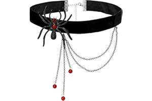 W WIDMANN MILANO Party Fashion - Modeschmuck Spinne mit Strass, für Erwachsene, Accessoire Halloween, Karneval, Alltag
