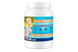 Puerto Verde • pH + Plus pour Piscines 1,75 Kg. Élévateur de pH+ Adapté aux Spas. Correcteur de pH Plus en Format Granulé. Cuillère de Dosage Incluse. Seau Hermétique. Production Européenne.