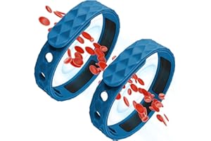 NIMEDALA Bracelet à ions négatifs infrarouges lointains, bracelet en silicone anti-statique pour homme et femme (bleu x2)