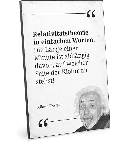 Schatzmix Metallschild Einstein Spruch, 20x30 Cm – Wanddeko Mit Zitat, Mehrfarbig, Aus Stahl