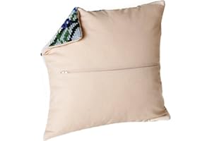 THEA GOUVERNEUR SINCE 1959 Thea Gouverneur Cushion Back Kit with Zipper - Beige - for Any 16x16 Inch (40x40cm) Cushion- Cross Stitch Creations - Embroidery - Embroidery Kit for Adults - 23.5999