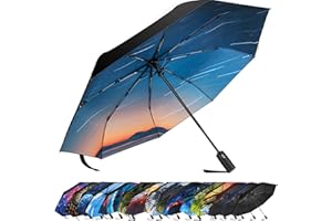 ZUOYOUZ Parapluie Pliant, Petit Parapluie de Poche Solide Portable, Parapluie Anti Tempete à Ouverture et Fermeture Automatiques, Parapluie Resistant au Vent, Parapluie Inversé pour Hommes et Femmes
