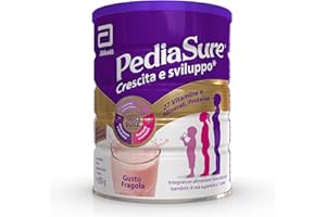 PEDIASURE Crescita e Sviluppo, Integratore Alimentare per Bambini da un anno in su, Multivitaminico con 27 Vitamine e Minerali e Proteine, Confezione 850g, gusto Fragola